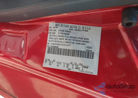 1999 Ford Mustang z USA, uszkodzony, nr VIN 1FAFP4041XF215271